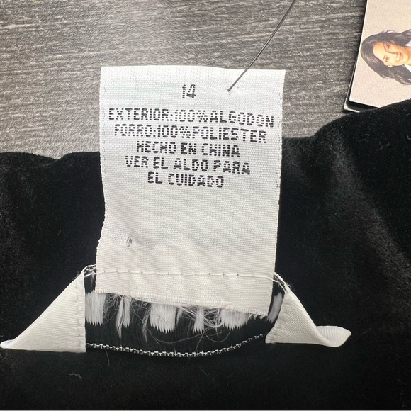 Vtg Y2K Black Velvet Whimsigoth Steampunk Vamp Blazer Jacket Corp Goth Size: 14 - Picture 15 of 16